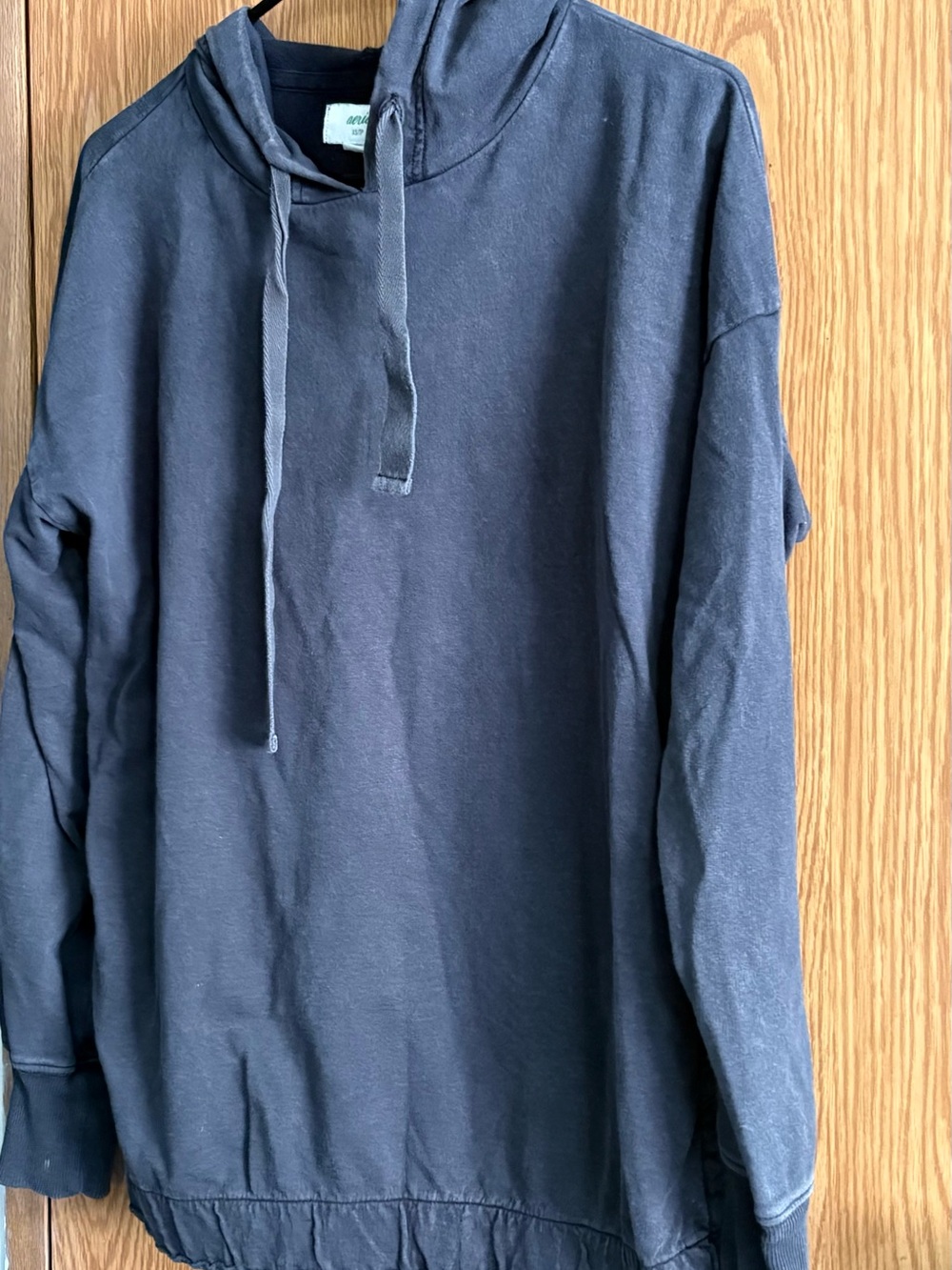 aerie Black Pullover Hoodie with Drawstring